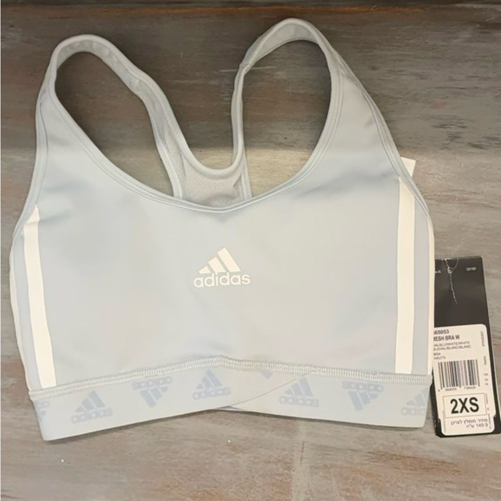 Adidas Women's Gray Blue Sports Bra